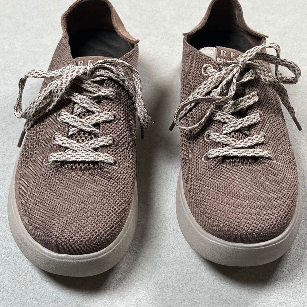 Reef Swellsole Neptune Sneakers Mens 7.5 Brown Knit Lightweight Casual Shoes - Picture 4 of 9